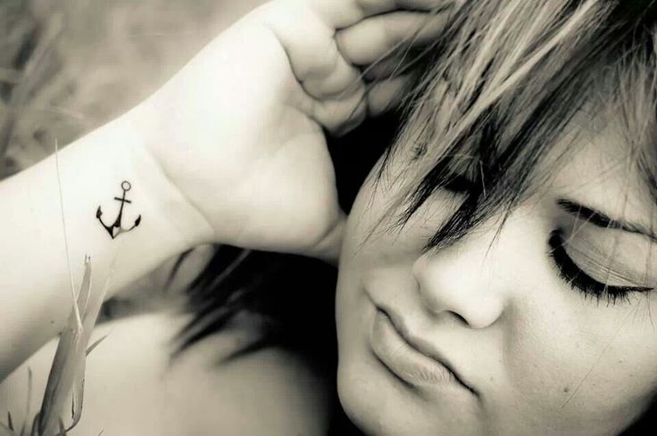 Attractive Anchor Tattoo On Girl  Left Wrist