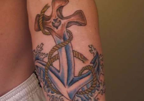 Attractive Anchor Tattoo On Left Forearm