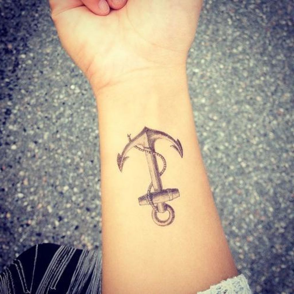 Attractive Anchor Tattoo On Right Wrist