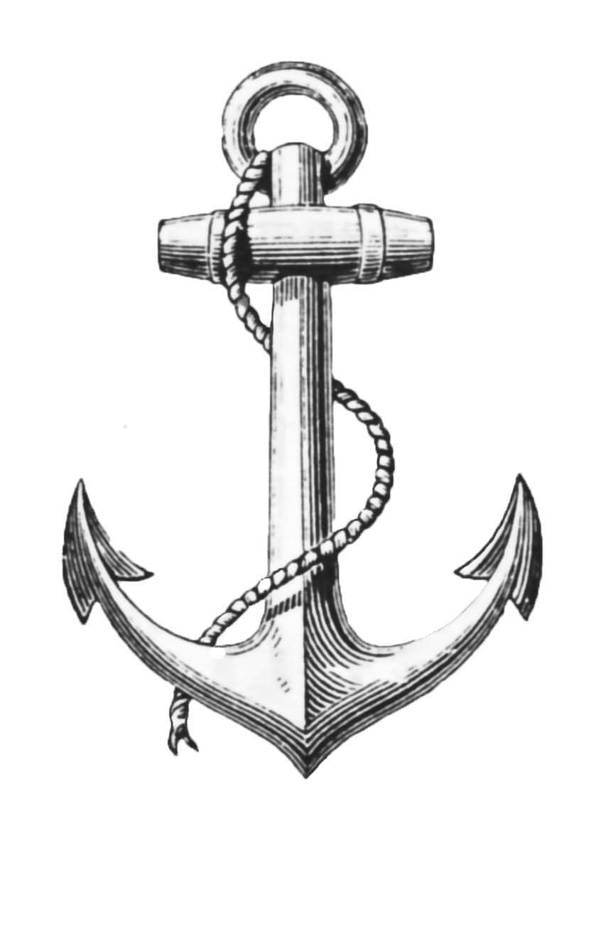 Attractive Anchor With Rope Tattoo Design