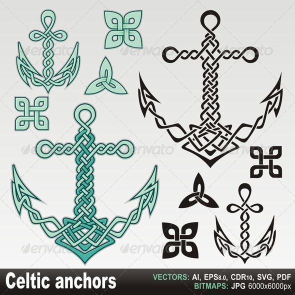 Attractive Celtic Cross Tattoo Flash