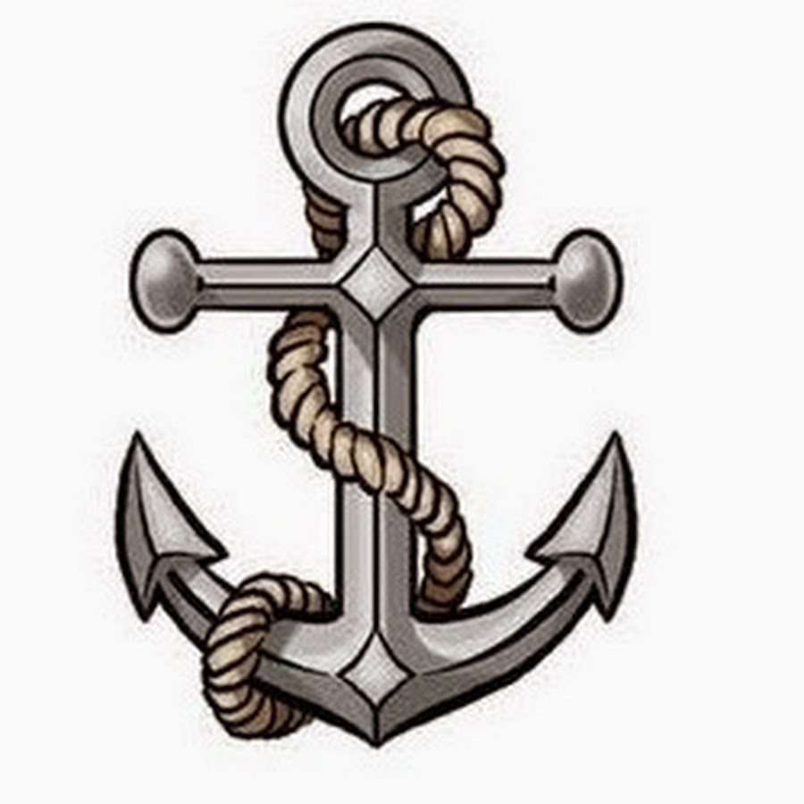 Awesome Anchor With Rope Tattoo Design