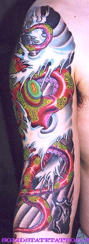 Awesome Colorful Japanese Octopus Tattoo On Man Right Shoulder