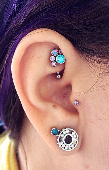 Awesome Girly Rook Piercing