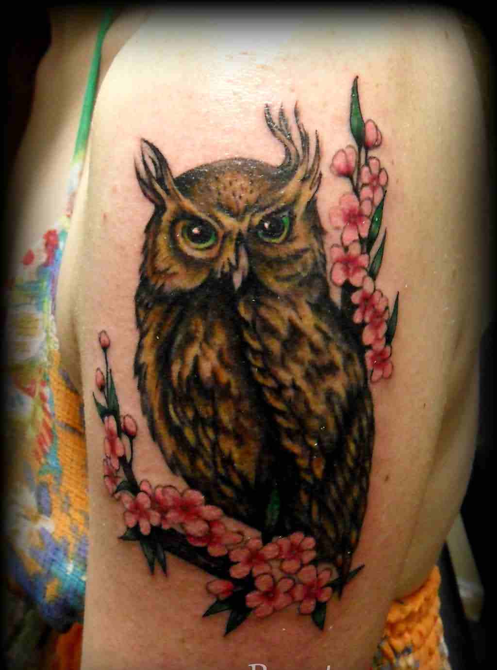 51+ Owl Sitting On Branch Tattoos Ideas