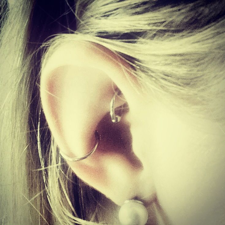 Awesome Right Ear Lobe And Rook Piercing Picture