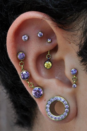 Awesome Right Ear Rook Piercing