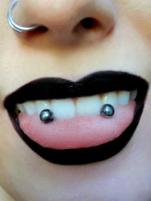 Awesome Right Nostril And Venom Piercing Idea