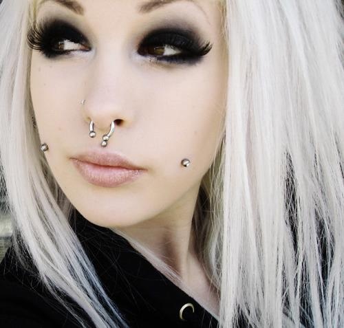 Awesome Septum And Cheek Piercing Ideas