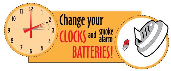 Change Your Clocks And Smoke Alarm Batteries Daylight Saving Time Ends