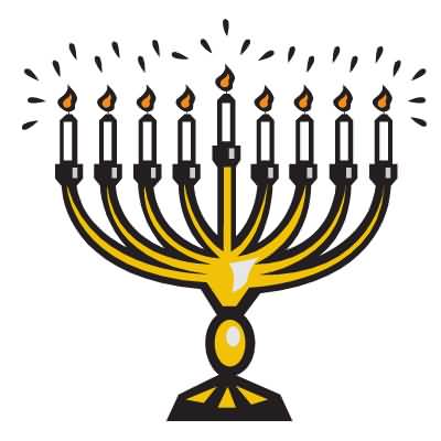 Chanukah Candle Stand Clipart