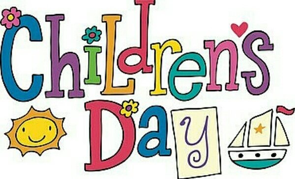 Children's Day Colorful Text Clipart