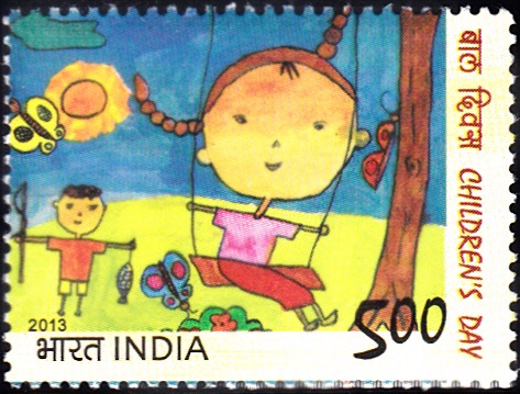 Children's Day India Postal Stamp
