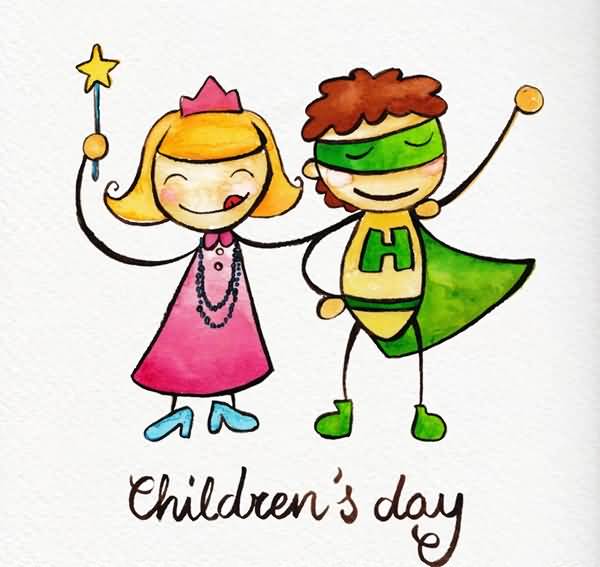 Children's Day Superheroes Clipart