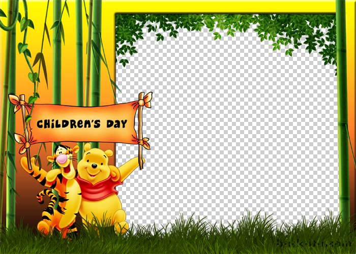 Children's Day Wishes From Winnie Pooh And Friend