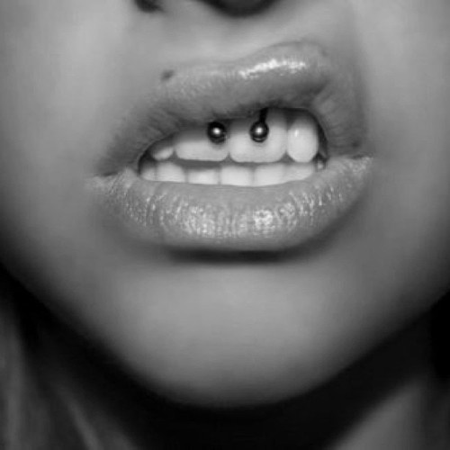 Circular Smiley Piercing Picture For Girls
