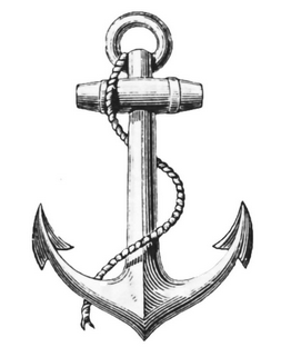 Cool Anchor With Rope Tattoo Design
