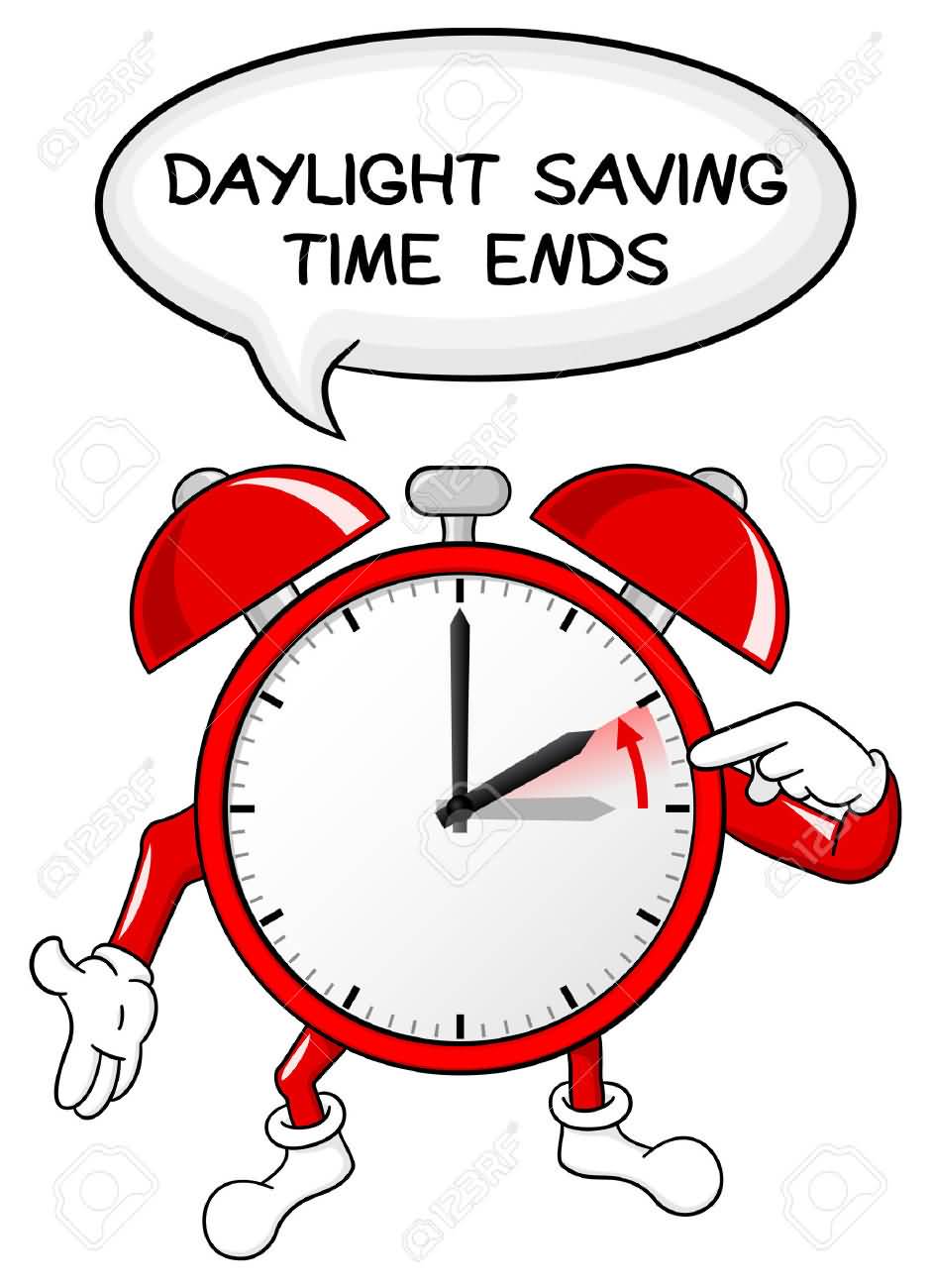 Daylight Saving Time Clock Illustration