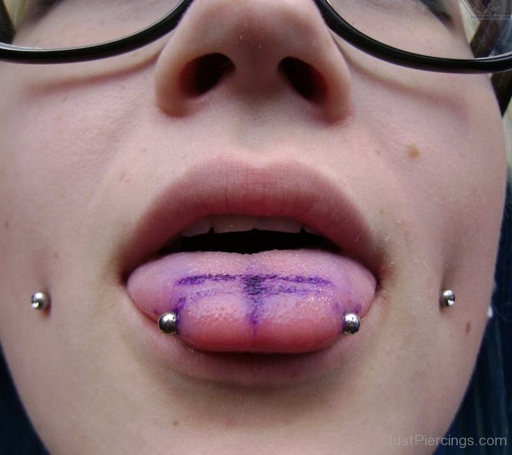 Dimple Cheeks And Tongue Venom Piercing For Girls