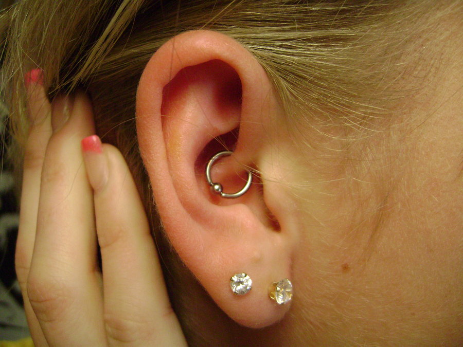 Dual Lobe And Daith Piercing Picture