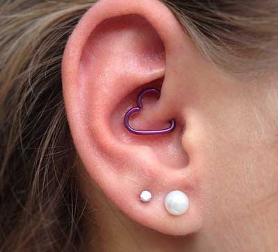 Dual Lobes And Daith Piercing