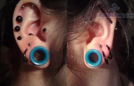 Ear Cartilage And Dermal Punch Piercing