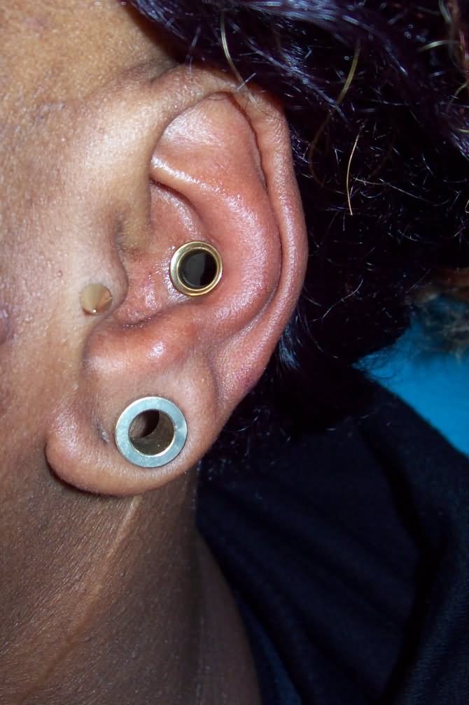 Ear Lobe And Dermal Punch For Guys
