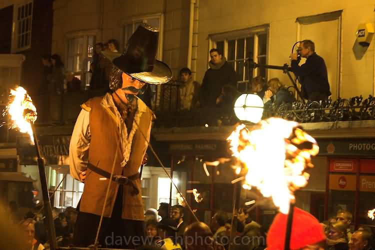 Effigy Of Guy Fawkes During The Parade
