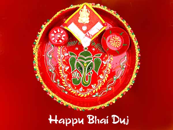 Happy Bhai Dooj Beautiful Puja Thali Decoration