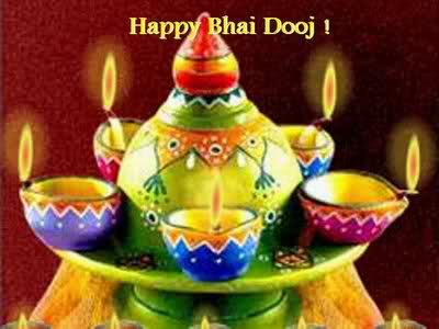 Happy Bhai Dooj Colorful Diyas Picture