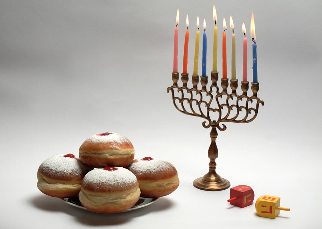 Happy Chanukah Candle Stand And Buns