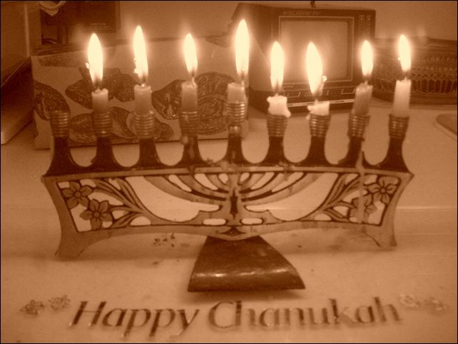 Happy Chanukah Candles Decoration