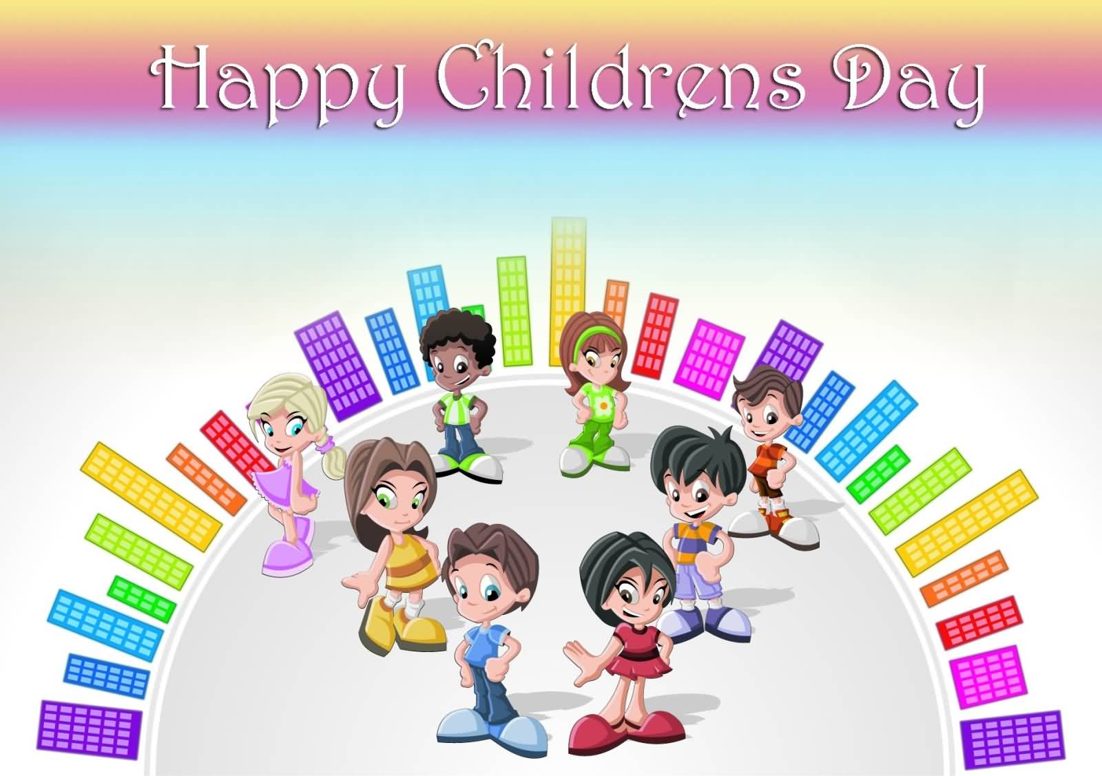 Happy Children's Day Cartoon Kids Picture