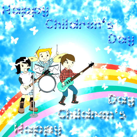 Happy Children's Day Kids Orchestra Animated Picture