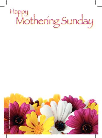 Happy Mothering Sunday Colorful Flowers