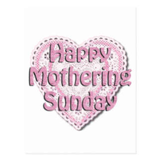 Happy Mothering Sunday Heart Postcard