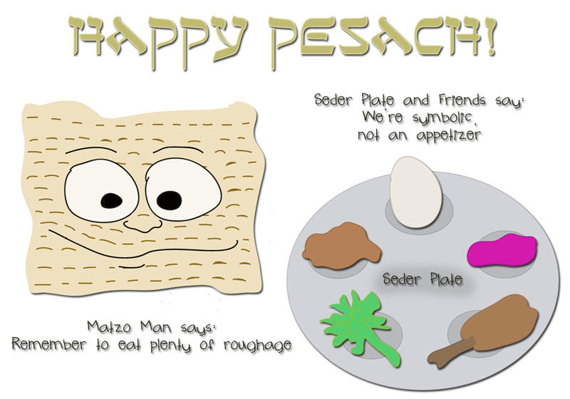 Happy Pesach Seder Plate And Friends Say We’re Symbolic Not An Appetizer