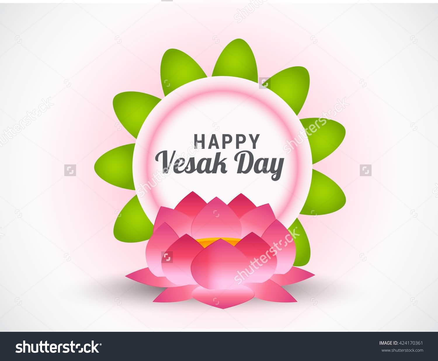 Happy Vesak Day Flower Vector Illustration