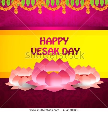 Happy Vesak Day Greeting Card