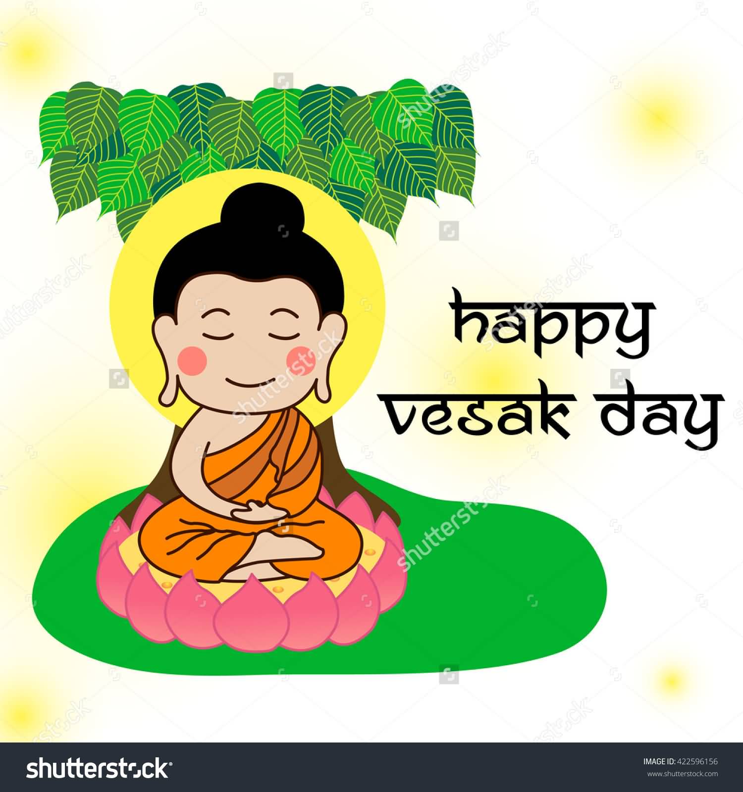 Happy Vesak Day Illustration