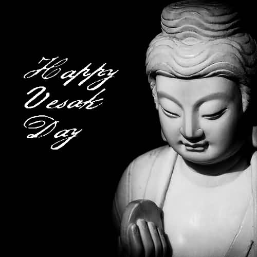 Happy Vesak Day Lord Buddha Idol