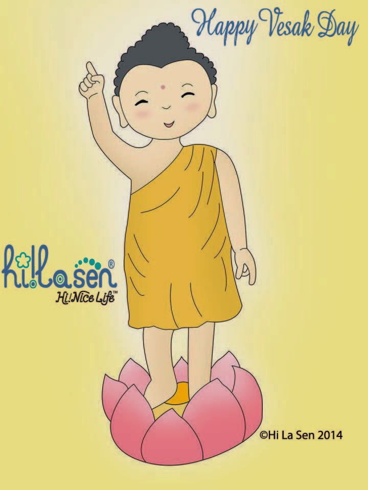 Happy Vesak Day Lord Buddha Illustration