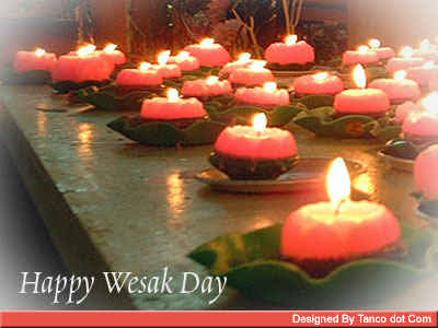 Happy Wesak Day Candles Picture