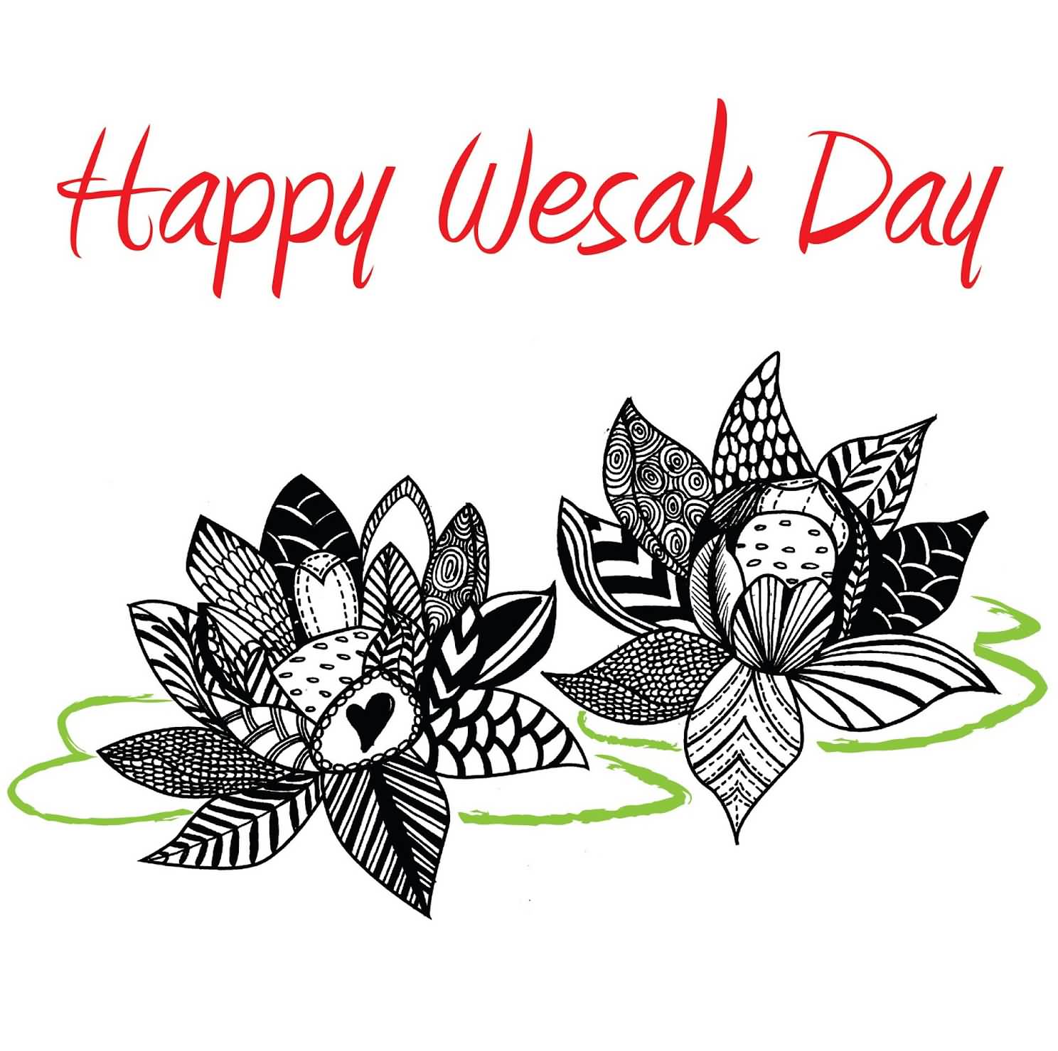 Happy Wesak Day Flowers Picture