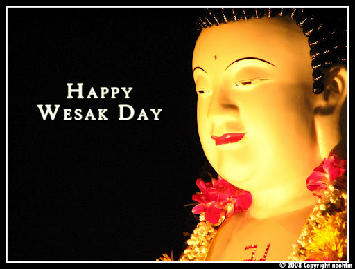 Happy Wesak Day Lord Buddha Idol