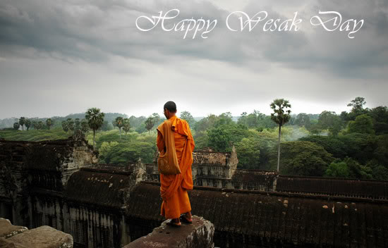 Happy Wesak Day Monk Picture