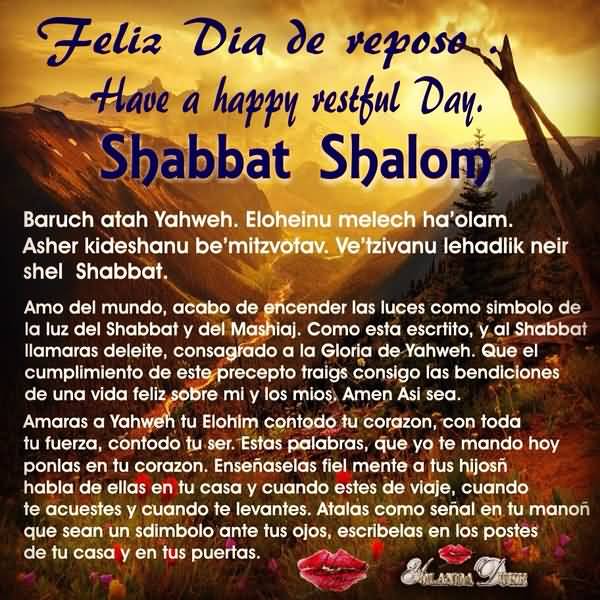 Have A Happy Restful Day Shabbat Shalom