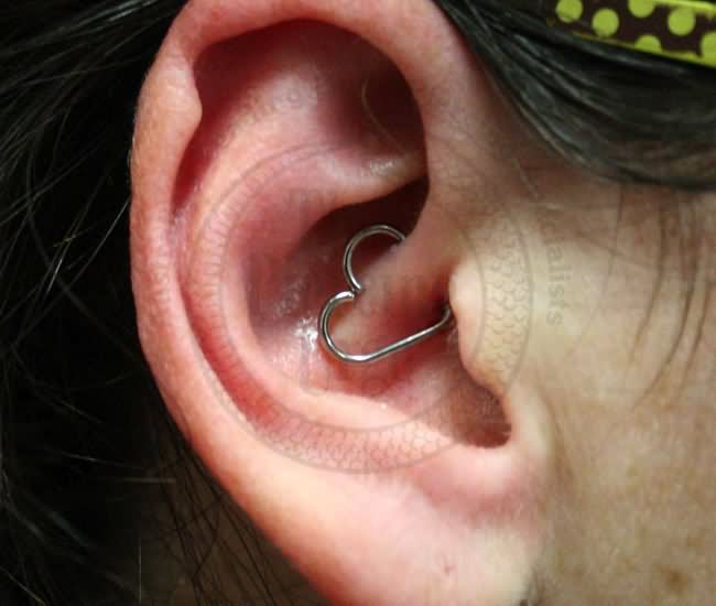 Heart Cartilage Piercing For Female