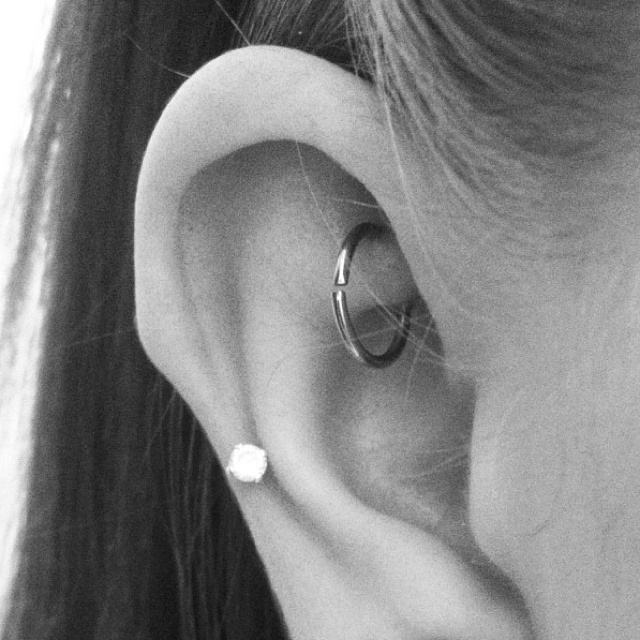 Hoop Ring Rook Piercing Picture For Girls