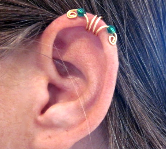Left Ear Beautiful Inner Pinna Piercing